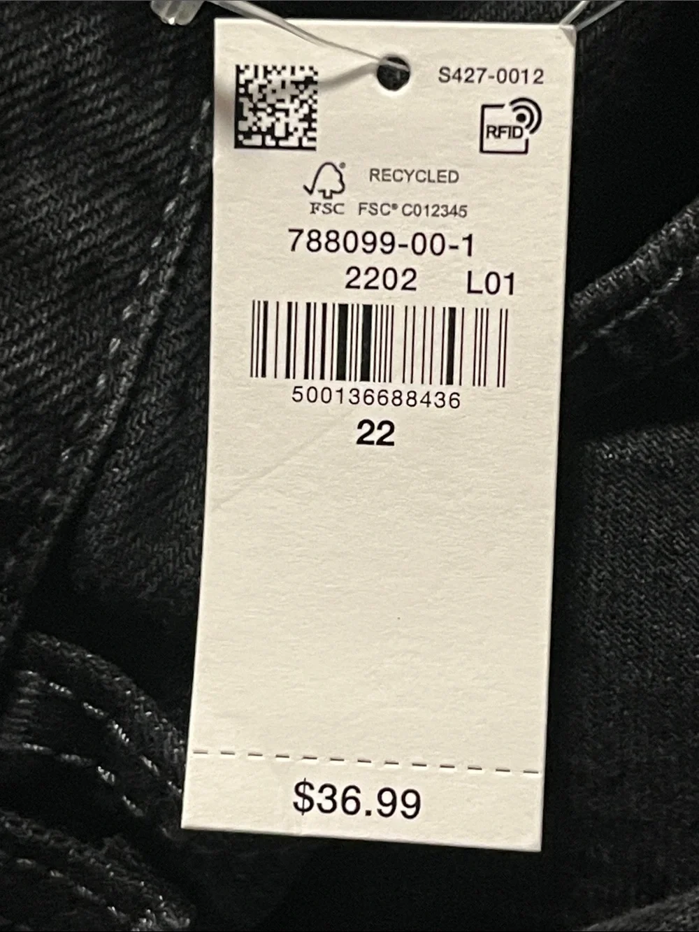 NWT Old Navy Women's Wow Baggy Wide Leg Black Jeans